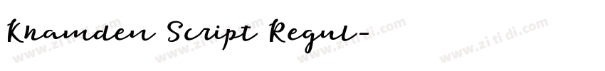 Khamden Script Regul字体转换